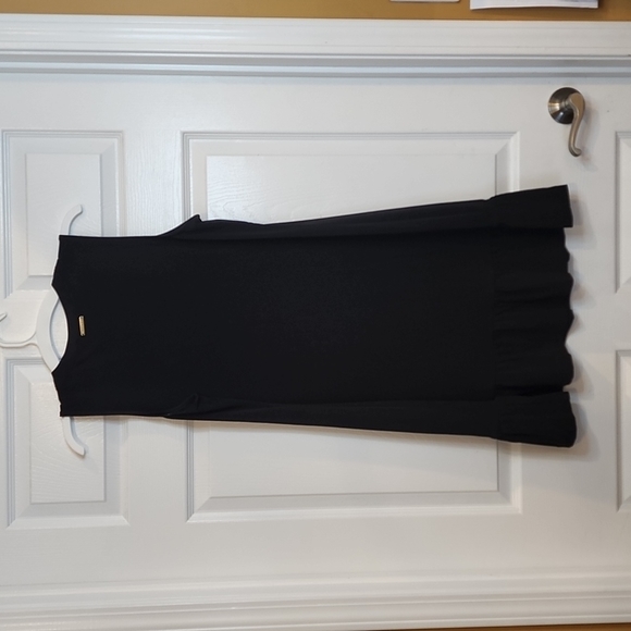 Black sleeveless Micheal Kors mod length dress size Large - Picture 3 of 4